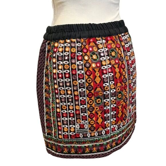 Anthropologie Tolani Michelle Black Mirrored Skirt Women's Size Medium - Picture 7 of 13